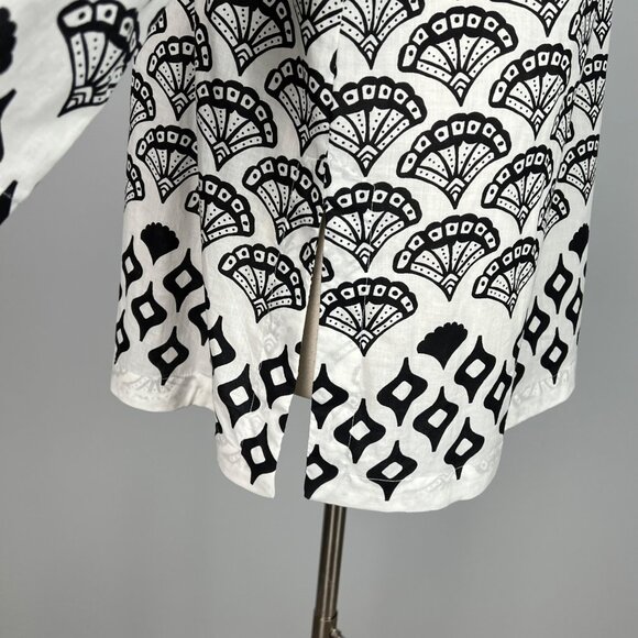 Soft Surroundings Womens Rocio Pullover Tunic Black Gold Beaded size Medium - Picture 8 of 14